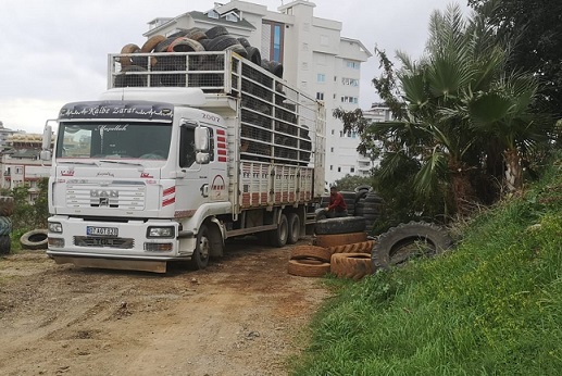 Antalya Büyükşehir atık lastikleri ekonomiye kazandırıyor